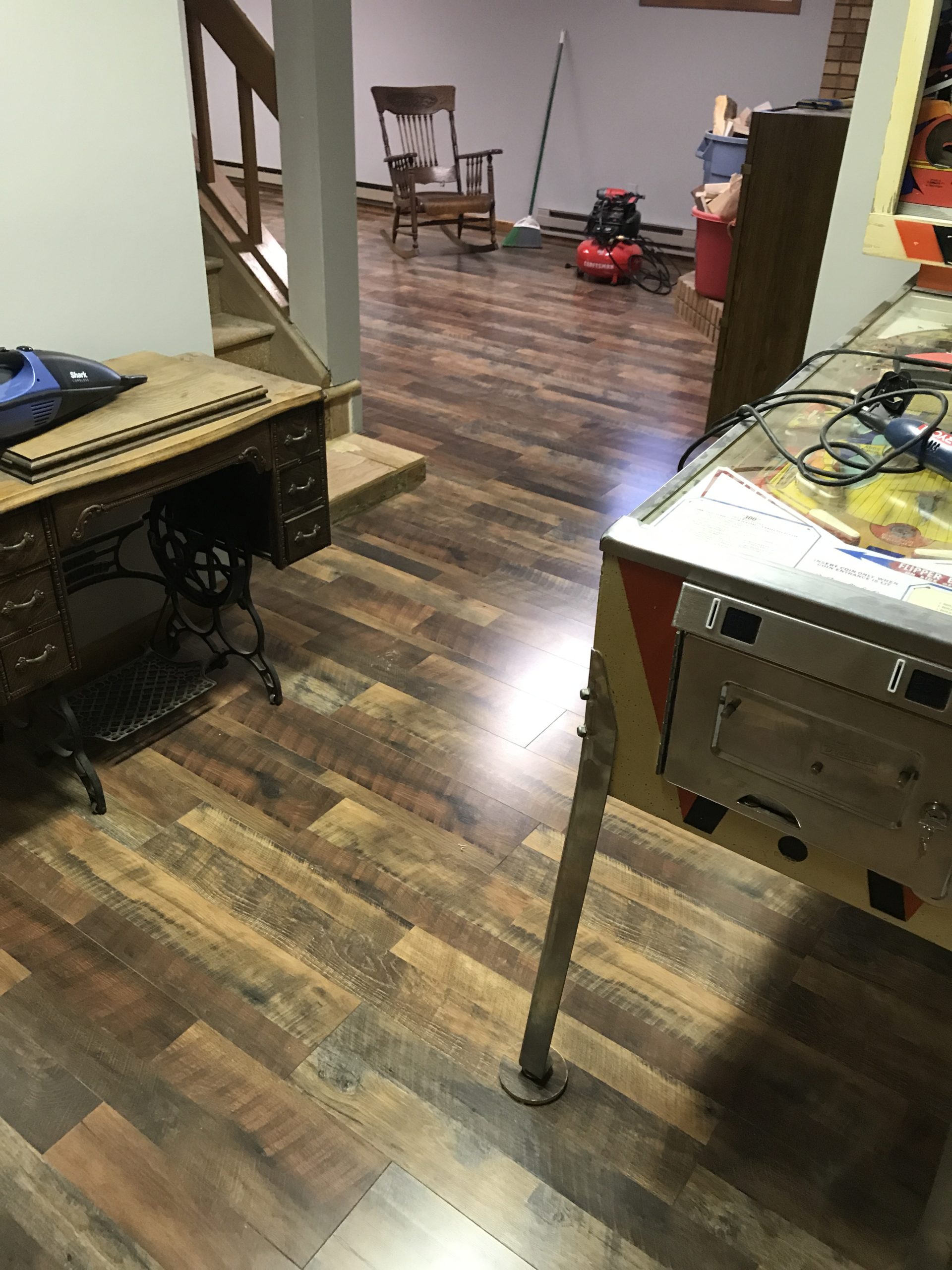 Basement Laminate Wood Flooring Installation - After 1